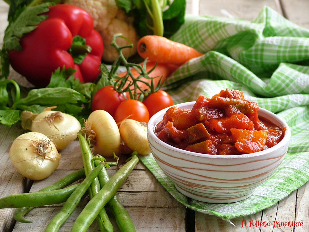 Antipasto Piemontese, la "Giardiniera" fatta con le verdure dell'orto